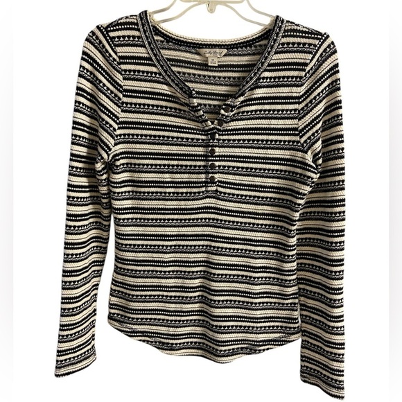Lucky Brand Henley southwestern knit Medium‎ - Picture 1 of 6